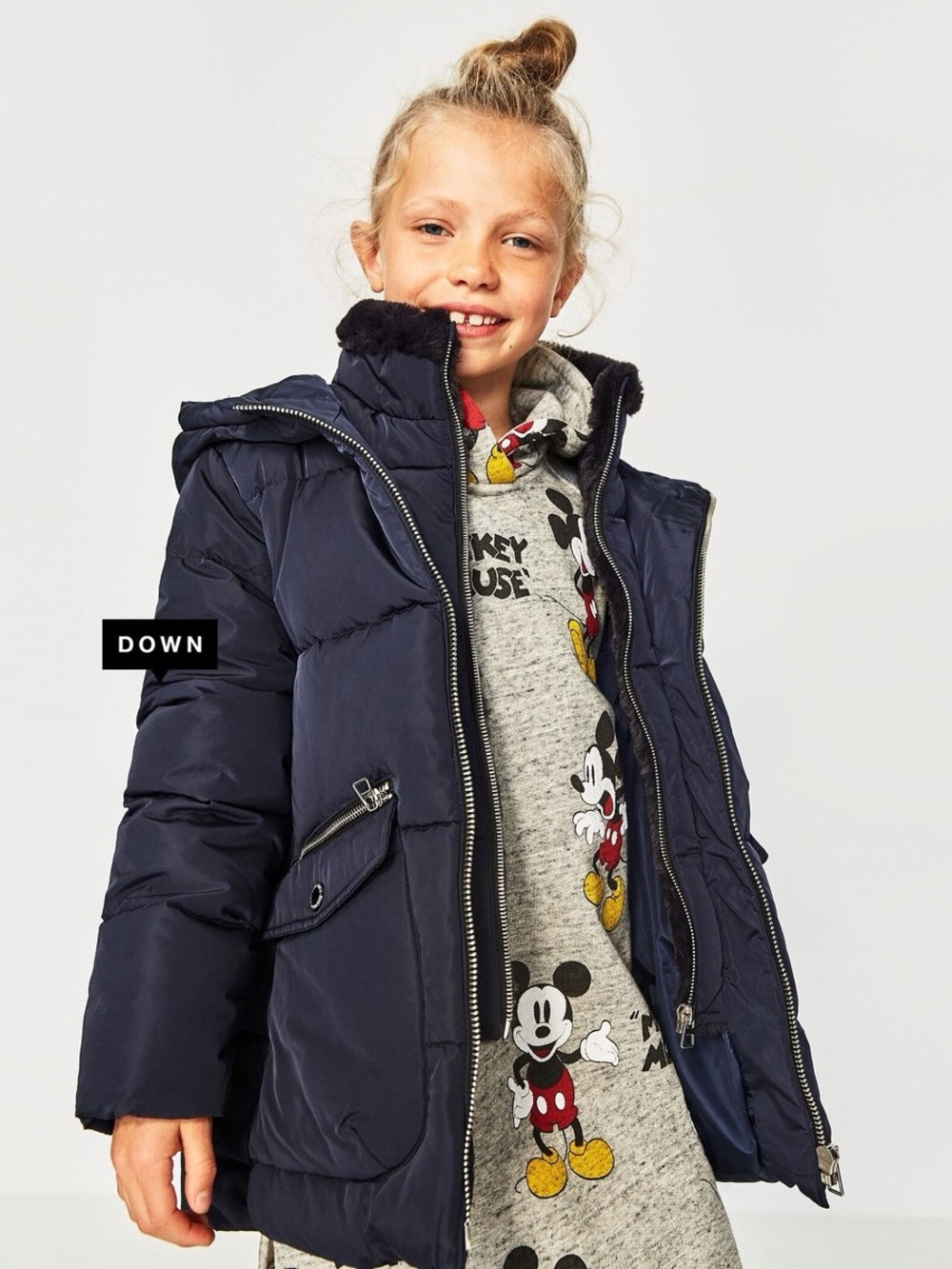 Zara down puffer coat